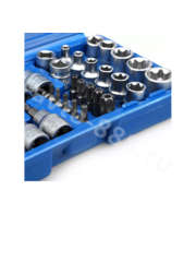 Набор торцевых насадок E-Torx 34 предмета (синий) фото 12