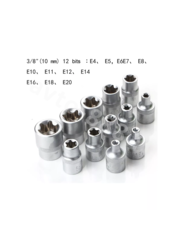 Набор торцевых насадок E-Torx 34 предмета (синий) фото 6