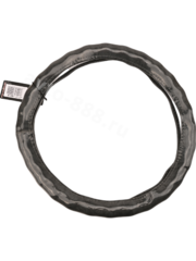 Оплётка на руль кож.зам. "под пальцы" мрамор НТ-07 (М) серый р-р 37-38 см (цена за 5 шт) фото 2