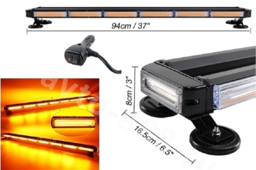 Маяк четырёхсторонний COB стробоскоп, янтарно-жёлтого цвета фото 2