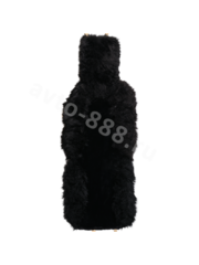 Накидка искусственная стриженая чёрная 140*50см (1шт) фото 2