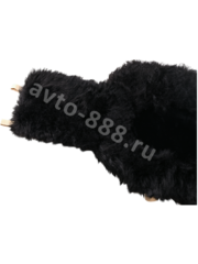 Накидка искусственная стриженая чёрная 140*50см (1шт) фото 3