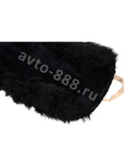 Накидка искусственная стриженая чёрная 140*50см (1шт) фото 4