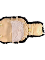 Накидка искусственная стриженая чёрная 140*50см (1шт) фото 5