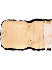 Накидка искусственная стриженая чёрная 140*50см (1шт) фото 6