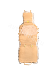 Накидка искусственная стриженая середина серая, кончик чёрный 140*50см (1шт) фото 3