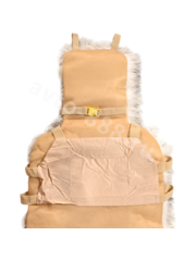 Накидка искусственная стриженая середина серая, кончик чёрный 140*50см (1шт) фото 4