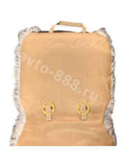 Накидка искусственная стриженая середина серая, кончик чёрный 140*50см (1шт) фото 5