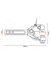 Фаркоп съемный универсальный 8 тонн (2 отверстия) фото 2