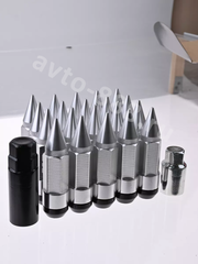 Комплект гаек-карандаш (лёгкие) R104 12*1,25 (20 шт, высота 55 мм) хром фото 8