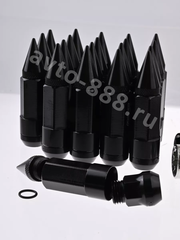 Комплект гаек-карандаш (лёгкие) R104 12*1,25 (20 шт, высота 55 мм) чёрные фото 8