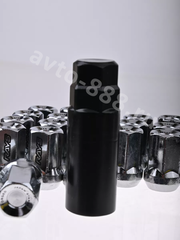 Секретки гайки F651 12*1,5 (16P+4+2, высота 32 мм) хром фото 6