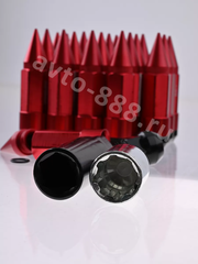 Комплект гаек-карандаш (лёгкие) R104 12*1,25 (20 шт, высота 55 мм) красные фото 13