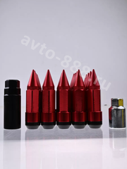 Комплект гаек-карандаш (лёгкие) R104 12*1,25 (20 шт, высота 55 мм) красные фото 9