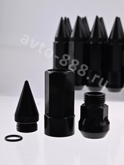 Комплект гаек-карандаш (лёгкие) R104 12*1,5 (20 шт, высота 55 мм) чёрные фото 4