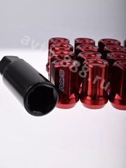 Секретки гайки F651 12*1,5 (16P+4+2, высота 32 мм) красный фото 3