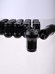 Секретки гайки 12*1,25 N042 (комплект 20 шт, ключ 17) чёрный фото 4