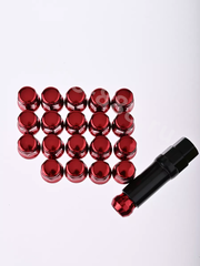 Секретки гайки 12*1,5 N042 (комплект 20 шт, ключ 17) красный фото 3