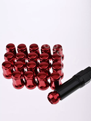 Секретки гайки 12*1,25 N042 (комплект 20 шт, ключ 17) красный фото 4