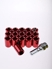 Секретки гайки R028 12*1,25 (16 шт, высота 32 мм, сквозная) красный фото 2