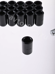 Секретки гайки R028 12*1,25 (16 шт, высота 32 мм, сквозная) чёрный фото 7