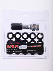 Секретки гайки R028 12*1,25 (16 шт, высота 32 мм, сквозная) чёрный фото 8