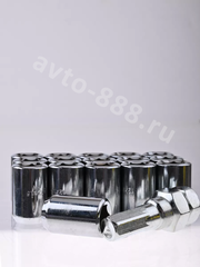 Секретки гайки R028 12*1,25 (16 шт, высота 32 мм, сквозная) хром фото 6