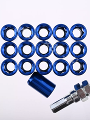 Секретки гайки R028 12*1,25 (16 шт, высота 32 мм, сквозная) синий фото 13
