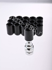 R028 12*1,5 Секретки гайки (16 шт, высота 32 мм, сквозная) чёрный фото 3