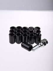 R028 12*1,5 Секретки гайки (16 шт, высота 32 мм, сквозная) чёрный фото 4