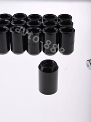 R028 12*1,5 Секретки гайки (16 шт, высота 32 мм, сквозная) чёрный фото 6