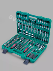 Набор инструментов SRUNV в кейсе 172 предмета зеленый фото 5