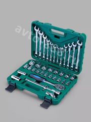 Набор инструментов SRUNV в кейсе 37 предмета зеленый фото 5