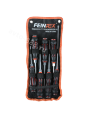 Набор ударных отверток FEINREX (-)(+) 7шт красный фото 1