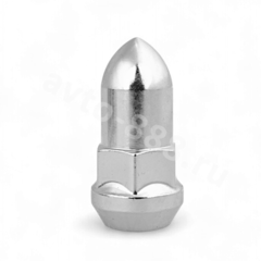 Гайка на колесо М12*1.25 конус (ключ 19) L45 ПИКА хром (5шт) C1006B фото 2