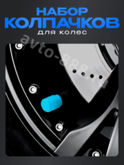 Колпачок ниппеля универсальный 4шт. светящийся синий фото 5