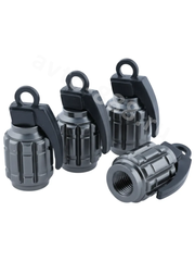 Колпачок ниппеля универсальный 4шт. граната тёмно-серый фото 6