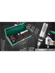 15633 Набор ударных отверток с битами 12 предметов в металлическом кейсе фото 11