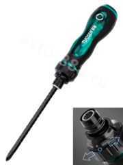 Реверсивная отвертка комбинированная PH 2, SL 6, двухсторонний стержень фото 1