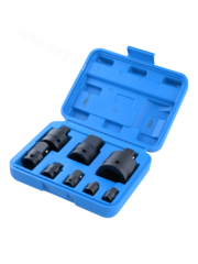 Набор переходников ударных для торцевых головок 1/4" 3/8" 1/2" 8 предметов фото 6