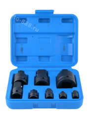 Набор переходников ударных для торцевых головок 1/4" 3/8" 1/2" 8 предметов фото 1