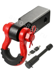 Универсальная вставка в фаркоп (американский квадрат 50х50) D-образным шаклом фото 1