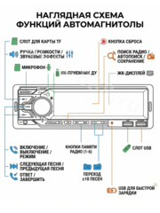 Магнитола автомобильная YF-6020BT фото 3