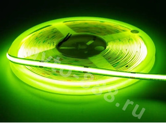 Светодиодная лента 5м COB-2G (5шт по 1м) 12V зелёный фото 1