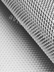 Сетка на решетку радиатора алюминиевая серебро мелкая 1000*330 мм ячейка 3мм*6мм фото 2