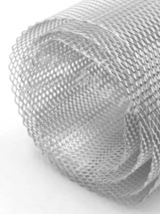 Сетка на решетку радиатора алюминиевая серебро средняя 1000*330 мм ячейка 6мм*12мм фото 3