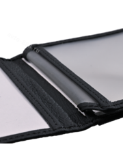 Визитница LACOSTA чёрная кожа, 5 отделов для карт фото 4