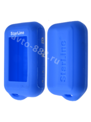 Чехол на пульт сигнализации силиконовый E90 голубой фото 1