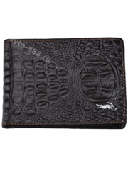 Визитница LACOSTA коричневая, крокодил, 5 отделов для карт фото 1