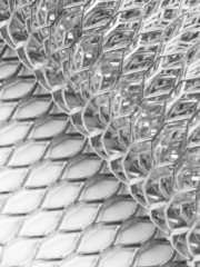 Сетка на решетку радиатора алюминиевая серебро крупная 1000*330 мм ячейка 8мм*25мм фото 4